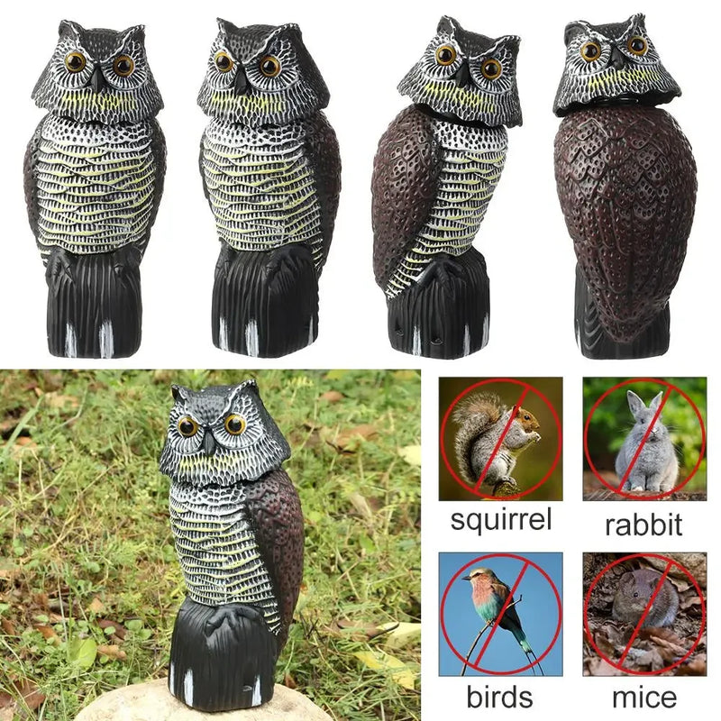 Rotating Head Owl Garden Decoy