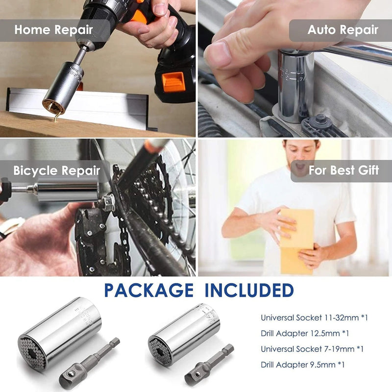 Universal Socket Wrench Tool Kit
